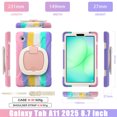 thumbnail image 5 of Case for Samsung Galaxy Tab A11 8.7 inch, 360 Degree Rotating Hand Grip Shockproof Cover with Shoulder Strap, Colourful Pink, 5 of 7
