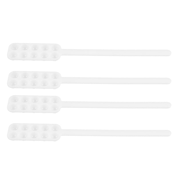 SOPOTUTU 4Pcs White Pharmaceutical Measuring Scoops for Beads and Pellet Counting with Easy Cleaning