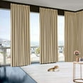 thumbnail image 2 of Amay Blackout Double Pinch Pleat Curtain Panel Beige 50"W x 72"L- 1Panel, 2 of 6