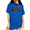 Blue, variant on UNISHE BOO Bow Pumpkin Bat Graphic Tee Women's Halloween Short Sleeve Crew Neck T-Shirt