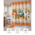 thumbnail image 7 of Pumpkin Fall Thanksgiving Fall Leaves Sunflower Shower Curtain Set ，Waterproof Fabric Shower Curtains Shower Curtains for Bathroom,Bathroom Decor 48"x72", 7 of 7