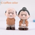 thumbnail image 7 of Mini Couple Figures Grandma Grandpa Sweety Lovers Old Couple Ornament for Fairy Garden Figurines Miniature Home Decoration (A), 7 of 7