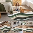 thumbnail image 5 of Abstract Wave Texture 4FT Round Area Rugs for Living Room 111 Retro Brown Brown Bump Ultra-Thin Non-Slip Round Rugs Machine Washable Low Pile Circle Carpet for Bedroom Kitchen Nursery, 5 of 9