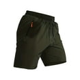 thumbnail image 4 of RKSTN Mens Athletic Shorts Fashionable Solid Color Elastic Waistband Drawstring Comfortable Loose Fit Casual Shorts with Zipper Pockets, 4 of 9