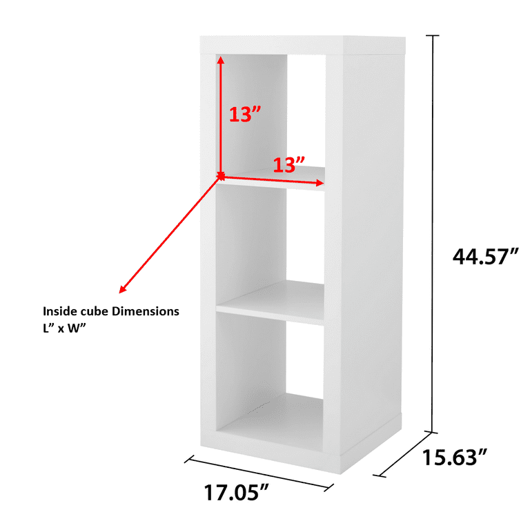 Better Homes & Gardens 3-Cube Storage Organizer,White