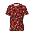 thumbnail image 5 of Vsdgher Tomato Print Men's Dry Fit Mesh Athletic Shirts Moisture Wicking Tennis T-Shirt Tops, 5 of 9