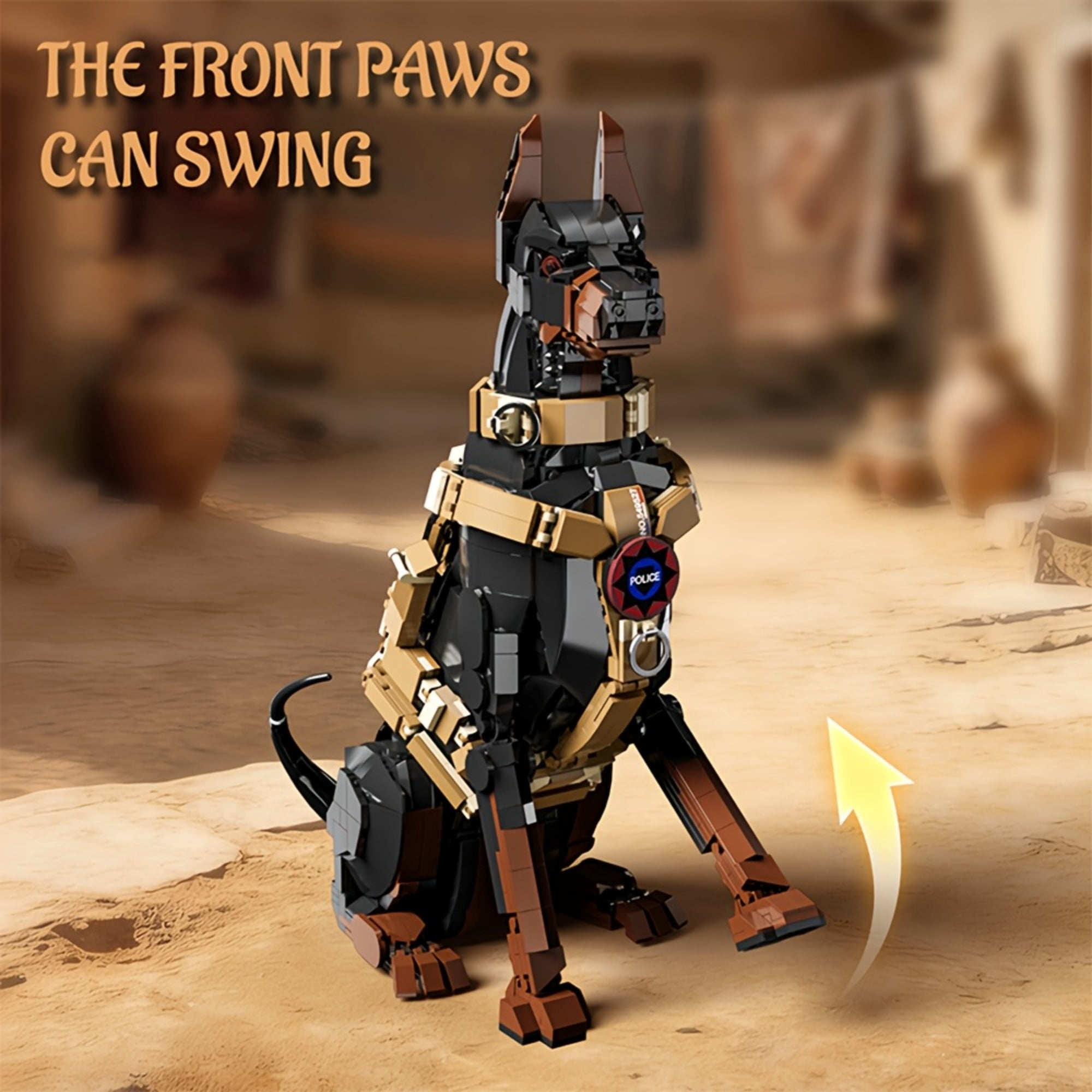 Remocguys Tactical Doberman Dog Building Set Compatible with Lego Animal Collectible Model Kit Home Decor for Adults 1376pcs
