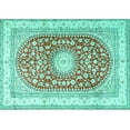 thumbnail image 1 of Ahgly Company Indoor Rectangle Persian Turquoise Blue Traditional Area Rugs, 4' x 6', 1 of 4