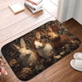 thumbnail image 5 of 1pc Three Rabbits Absorbent Non-Slip Bathroom Thickened Flannel Rug Decor,Soft,Quick Drying,Suitable For Indoor/outdoor Use,Bathrooms,Bedrooms,Kitchens,Terrace,Laundry Rooms,16"x24", 5 of 9