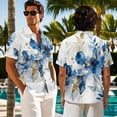 thumbnail image 2 of Psesaysky Japanese Style Sleeveless Sun Dress and Aloha Shirts for Women Men 2025 Matching Couples Outfit Watercolor Art Floral Print Tank Dress with Pockets Plus Size, 2 of 7