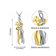 thumbnail image 2 of Collares Pareja Con Colgante De Abrazo  Lab.g plata y dorado, 2 of 5