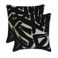 thumbnail image 4 of Luxury Velvet Black Decorative Throw Pillow Covers 16"x16" | Modern Velvet Cushion Cover Abstract | Raised Cut Velvet, Pillowcases for Couch, Sofa Bedroom & Living Room - Black Onyx, 4 of 9