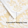 thumbnail image 6 of MARTHA STWEART Woodland Harvest Jacquard Sunflowers Kitchen Towel 2-Pack Set, 100% Cotton with Absorbent Honeycomb Texture, Decorative Kitchen Towels, Yellow, 16"X28", 6 of 6