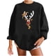 thumbnail image 4 of Navidad moda mujer casual manga larga impresa damas sudadera tops Pompotops  gfhjh4747, 4 of 8