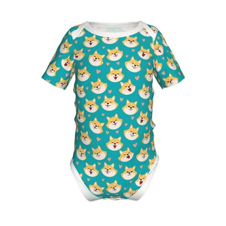 

Yiaed Cute Shiba1 Print Infant Climbing Short Sleeve Onesie One-Piece Baby Bodysuit Clothes 0-12 Months -9M