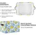 thumbnail image 3 of GZHJMY White Flowers and Lemons Large Square Storage Basket Bin with Handles 1PCS, Foldable Closet Storage Box Shelf Basket for Storing Toys, Books and Clothes Collapsible Organizer, 3 of 7