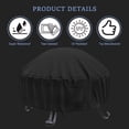 thumbnail image 2 of Fire Pit Cover, 30.3 inch Dia Waterproof Round Fire Pit Cover Dustproof Anti UV Round Patio Fire Bowl Cover with Drawstring and Vent, 2 of 8