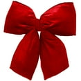 thumbnail image 2 of Vickerman 16" Red Velvet Structured Christmas Indoor Bow, 2 of 2
