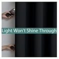 thumbnail image 3 of 84 Inch Length 100% Blackout Curtains for Bedroom, 2 Thick Layers Thermal Insulated Grommet Total Blackout Drapes with Black Liner for Living Room (52Wx84L,Black, 2 Panels), 3 of 9