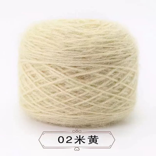 Nvzi Hilo para ganchillo, 2 ovillos, 300 g en total, perfecto para proyectos de ganchillo, hilo suave y duradero, color beige.