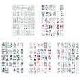 thumbnail image 4 of 30 Pieces Coloring Skin Stickers Waterproof Long-lasting Alphabet Pattern Color Flowers Sticker Single-use Painting DIY Body Paint Kits Type 2, 4 of 8