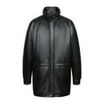 thumbnail image 2 of Reed® Men's 34'' Raglan Car Coat in Imported Lamb with Zip-out Lining (2XT, Black), 2 of 10