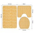 thumbnail image 3 of Orange Daisy Flower Floral Pattern Bathroom Rugs Sets 3 Piece,Toilet Cover Set,Absorbent Non Slip Bathroom Mats Sets with U-Shaped Contour Rug Toilet Rug Set, 3 of 5