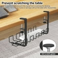 thumbnail image 4 of Austok Under Desk Cable Management Tray Carbon Steel Desk Cable Organizer Load Capacity 15kg Desk Cord Organizer No Drill Under Desk Cord Management Tray for Home Office, 4 of 10