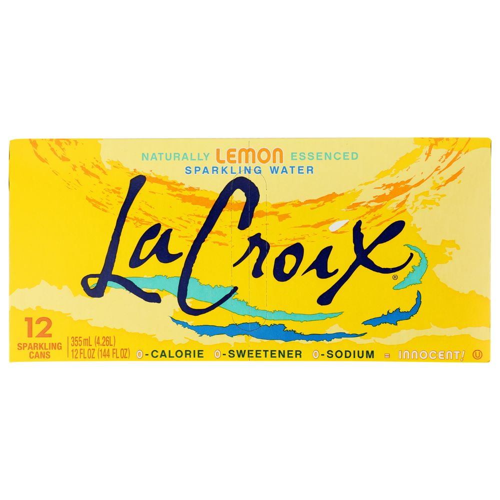 Lacroix Lemon Sparkling Water, 12 Fluid Ounce Can -- 24 per Case.