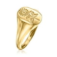 thumbnail image 3 of Ross-Simons Italian 14kt Yellow Gold Sunflower Signet Ring, Women's, Adult, 3 of 5