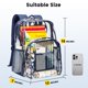 thumbnail image 2 of Mochila Vorspack, PVC transparente, resistente, azul marino, 2 of 6