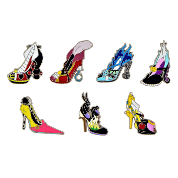 Villain High Heel Pin Collection Set of 7 Disney Park Trading Pins ~ Brand New