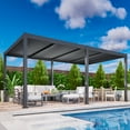 thumbnail image 2 of 12' x 20' Aluminum Pergola with Adjustable Louvered Roof, 2 of 9