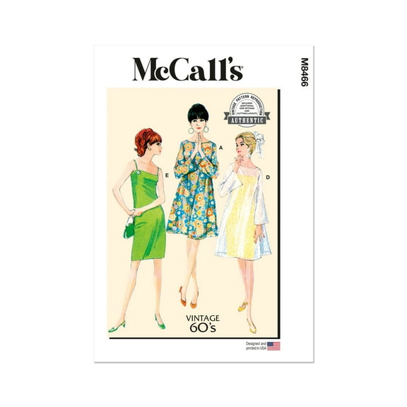 McCall's Sewing Pattern 8466 - Misses' Slip Dress and Sheer Overdress, Size: K5 (8-10-12-14-16)