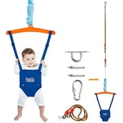 FUNLIO Baby Door Jumper with Ceiling Hook, Adjustable Chain, Easy to Assemble & Store, for 6-24 Months, Unisex, Blue
