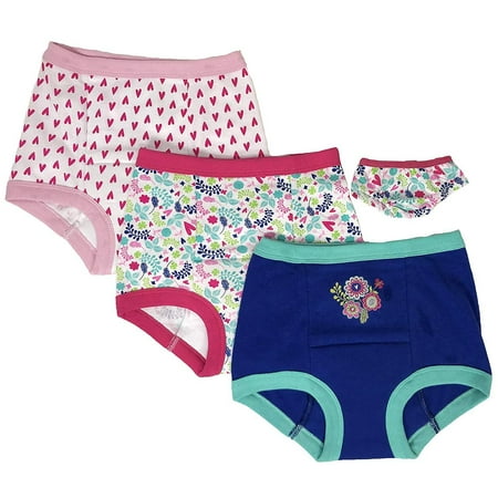 Hasbro Girls' Toddler Baby Alive 3-Pack Training Pant with Matching Pair for Doll, 3T
