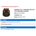 thumbnail image 2 of Distributor Cap - Compatible with 1991 - 1993 Volkswagen Cabriolet 1992, 2 of 2