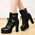 thumbnail image 2 of Botas hasta la rodilla de alta calidad para mujer, botas de invierno de cuero suave hasta la rodilla, zapatos de Botas Largas de piel cálida y cómoda, color negro y marrón, 2 of 5