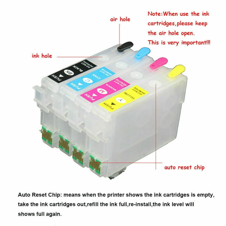 up empty refillable ink cartridge for