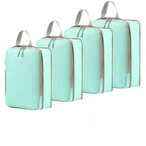 Clearance Sales! Compression Packing Cubes for Suitcases, 4 Pcs Set Packaging Bags Space Saving Travel Essentials, Compressible Expandable Luggage Organizer Bags Set for Carry On