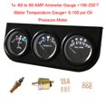 thumbnail image 1 of 2' /52mm Triple Kit Oil Pressure Gauge + Oil Temp Gauge + Water Temp Gauge + Voltmeter 3 In1 Car Meter With Sensor, 1 of 1