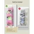 thumbnail image 4 of JL  5 Tier Over the Door Organizer, Swing-proof Door Organizer Hanging with Clear PVC Windows, Behind the Door Storage for Bedroom Nursery Closet Laundry Pantry Bathroom, Bubblegum Pink, 4 of 9
