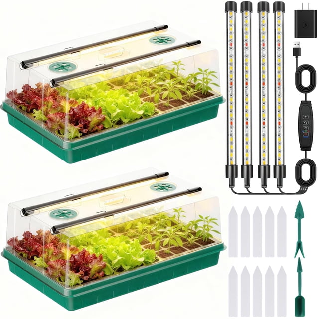Kit de inicio de semillas Adawook con luces de cultivo de 3 modos