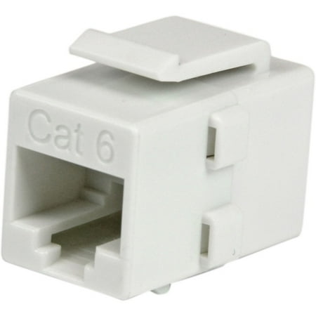 Cat5 Rj 45 White Coupler - StarTech White Cat 6 RJ45 Keystone Jack Network Coupler F/F C6KEYCOUPLWH