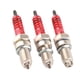 thumbnail image 4 of 3 UDS 3 "x 0,75" x 0,47 "BUJía D8TC 3 Electrodos Bujía de metal Rojo para CG 125 150 200CF250 Motocicleta Scooter ATV Quads, 4 of 7