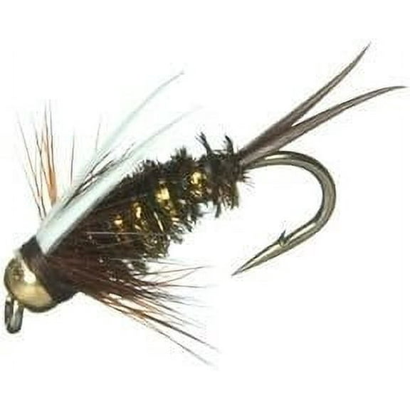 Creative Angler Gold Bead Prince Nymph Fly Fishing Flies. 1 Dozen Flies in a Variety of Sizes