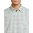 thumbnail image 4 of George Men's & Big Men's Long Sleeve Poplin Button-Up Shirt, Sizes S-3XL, 4 of 5