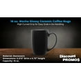thumbnail image 4 of 10 Large Mocha Glossy Ceramic Coffee Mugs Set, 16 oz. - Stoneware, Smooth, Durable, C-handle - Black, 4 of 5