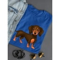 thumbnail image 3 of Cute Dachshund Drawing T-Shirt Women -SPIdeals Designs, Female Large, 3 of 4