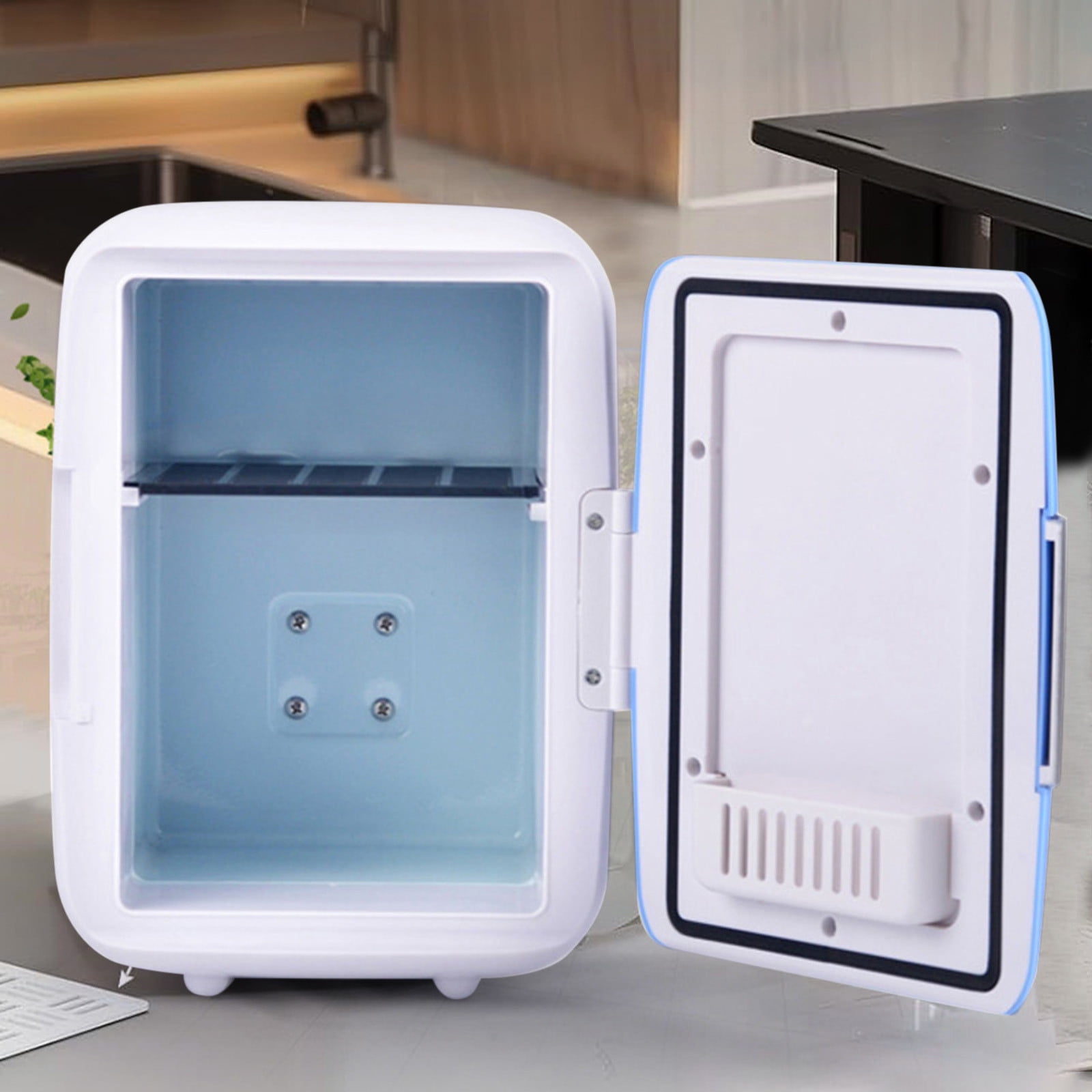 Mini Fridge 4 Liter/6 Cans For Bedroom Office Dorm & Car Personal Small Refrigerator For Makeup Beverage Drinks Portable Thermoelectric Cooler & Warmer Mini Fridge For Bedroom High-quality